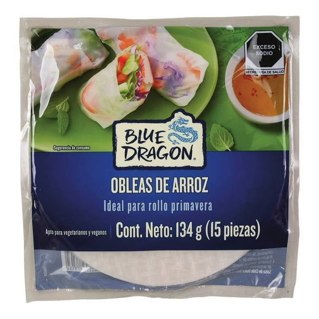 Obleas de arroz Blue Dragon para rollos primavera 134 g