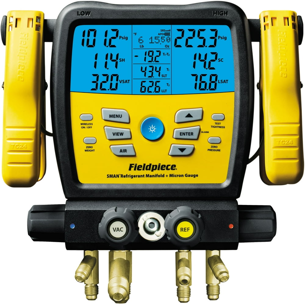 Fieldpiece SM480V Four Port, Wireless SMAN Manifold with Micron Gauge
