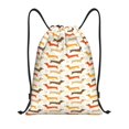 thumbnail image 1 of Xecao Dachshund Pattern Sports Drawstring Backpack - String Swim Gym Bag with Wet Proof Pocket for Women&Men-Medium, 1 of 6