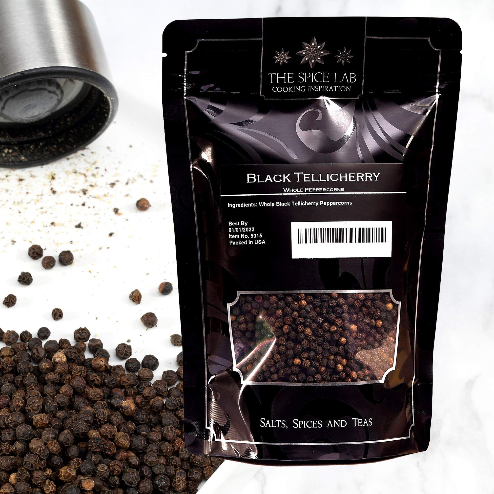 The Spice Lab Peppercorns Tellicherry Whole Black Peppercorns for