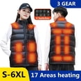 thumbnail image 3 of 17 Areas Heated Man Vest Winter USB Electric Heated Body Warmer Jacket With Heating Outdoor/Battery/Power Bank Excluded, 3 of 5