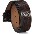 thumbnail image 5 of YOETEY Mens Western Genuine Leather Belt Without Buckle - Cowboy Belt for Casual Jeans, 5 of 7