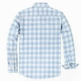 thumbnail image 3 of Dubinik® Flannel Shirt for Men Long Sleeve Men's Casual Button-Down Shirt 100% Cotton Soft Plaid Regular Fit with Pockets, 3 of 7