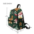 thumbnail image 3 of FORMRS School Backpack with Front Zippered Pocket 12" Student Travel Daypack, Green Christmas Gingerbread, 3 of 6