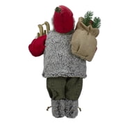 Northlight 18 Standing Santa Christmas Figure Carrying Presents and a Sled