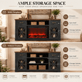 thumbnail image 6 of LEGAHOME 2-in-1 Multifunctional Fireplace TV Stand with 30" Removable Electric Fireplace for 70" TVs, 63" Farmhouse Electric Entertainment Center with 2 Drawers, Black, 6 of 10