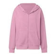 thumbnail image 6 of Womens Zip Up Hoodies Casual Long Sleeve Hoodie Jacket Oversized Lightweight Pullover Sweatshirts Y2K Tops with Pocket, XS-5XL, 6 of 8
