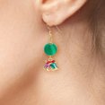 thumbnail image 2 of Pendientes HUOGUO con forma de bola de Navidad con forma de alfiler plateado para uñas, 2 of 2