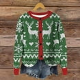 thumbnail image 2 of Ruimatai Women's Christmas Print Cardigan Long Sleeve Button Down Top Cozy Soft Casual Loungewear Pullover for Holiday Party, 2 of 4