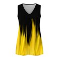 thumbnail image 4 of Gibobby Mujeres Casual Tie Dye Impresión Cuello en V Sin mangas Chaleco Camiseta Blusa Tops(Amarillo,M), 4 of 5