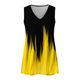 thumbnail image 4 of Playeras,Blusas y Tops,Ropa para Mujer Recortada camisetas sin mangas para las mujeres Mujeres Casual Tie Dye Impresión Cuello en V Sin mangas Chaleco Camiseta Blusa Tops (Yellow, L), 4 of 6