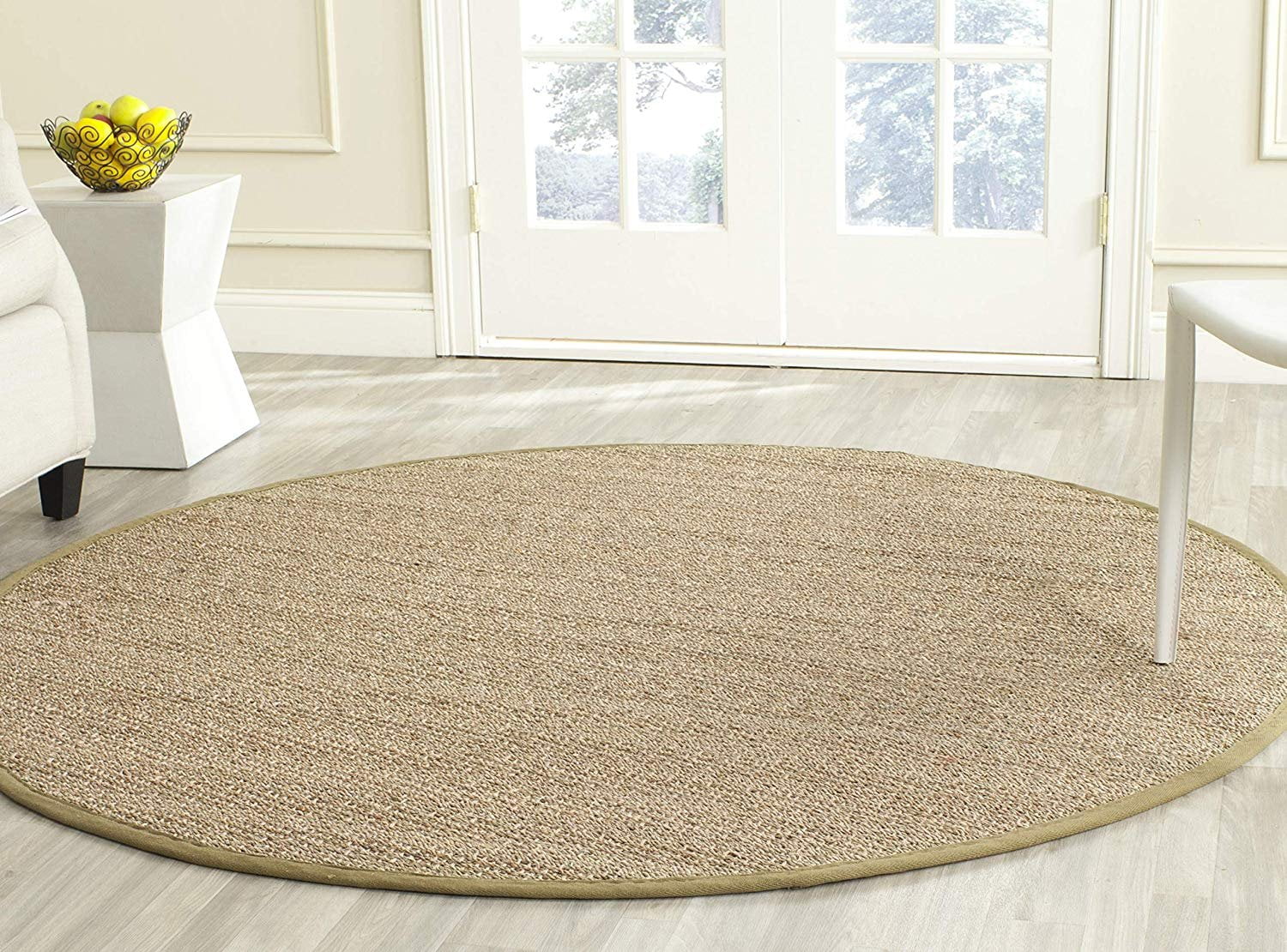 Safavieh Natural Fiber Collection NF115G Herringbone Natural and Olive