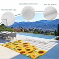 thumbnail image 3 of Yellow Sunflowers Outdoor Rug for Patio/Deck/Porch, Non-Slip Large Area Rug 3 x 5 Ft, Summer Floral Elegant Pastoral Checkered Indoor Outdoor Rugs Washable Area Rugs, Camping Rug Carpet Runner, 3 of 8