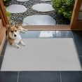 thumbnail image 4 of Grey 2x3 Door Mat Rug, Farmhouse Solid Gray Color Modern Art Non-Skid Rubber Backing Large Rectangle Rugs - Living Room Bedroom Home Office, Indoor Floor Mat Carpets Washable Rug, 4 of 9