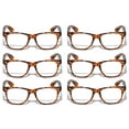 thumbnail image 2 of 6 Pairs of Classic Comfortable Reading Glasses - Spring Hinge Neon Color Clear Lens Readers, 2 of 2