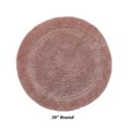 thumbnail image 2 of Better Trends Round Bath Mat 30" Diameter Elegant Reversible Bath Rug, Extra Soft Cotton for Ultimate Comfort, Absorbent, Ideal for Half Baths and Powder Rooms, (Pink) Lux Collection, 2 of 6