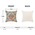 thumbnail image 5 of Boho Pillow Covers 18x18 Inch Set of 2, Bohemian Carpet Vintage Pattern Decorative Throw Pillowcase Boho Colourful Retro Linen Outdoor Farmhouse Cushion Cover for Sofa Couch Bed Living Room, 5 of 7