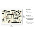 thumbnail image 2 of Animals in an Enclosure - From an Original Color Abstract Art Painting by Paul Klee c.1938 - Fine Art Rolled Canvas Print 27in x 40in, 2 of 4