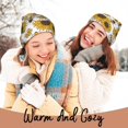thumbnail image 4 of Pofeuu Sunflowers and Bees Print Beanie Hat for Men Women Knit Winter Hat Warm Cuffed Skull Beanie Slouchy Soft Unisex, 4 of 6