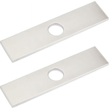 2pcs 304 Stainless Steel Sink Hole Covers Deck Plate for Bathroom Vanity Sink 3-to-1 Kitch Faucet Escutcheon Plate Rectangle Stainless Steel color 250x60x9mm Inner Diameter: 34mm