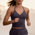 thumbnail image 3 of Erwazi Women's Halter Racerback Tank Tops Yoga Running Workout Spoort Camisole Crop Top, 3 of 6