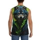 thumbnail image 4 of Fotbe Realistic Style Wolf Warrior Men's Camiseta sin Mangas Estampada para Hombres, Playera Casual para Gimnasio, Entrenamiento, Playa-Small, 4 of 7