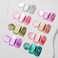 thumbnail image 1 of Set de esmaltes de uñas en gel MIZHSE Cat Eye de 8 colores con barra magnética, 1 of 8