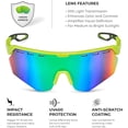 thumbnail image 3 of Xagger Sport Shield Sunglasses for Men Women Cycling Running Baseball UV400 Sun Glasses Wrap Around TR90 Frame, 3 of 6
