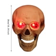 thumbnail image 2 of TIELUTT Décoration d'Halloween Squelette Lumineux Décoration de Jardin Sculpture Yeux Rouges Lumineux Squelette Salle d'Évasion Support de Lit Statue de Pied Statue de Buste Matelas Double avec Cadre de Lit, 2 of 6
