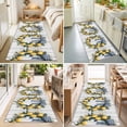 thumbnail image 5 of 2x6ft Area Rug,Summer Lemon Garland Checkered Bow Washable Large Rugs Soft Non-Slip Floor Rug Farmhouse Wood Grain Non-Shedding Indoor Carpets for Living Room Bedroom Home Office Nursery, 5 of 9