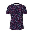 thumbnail image 5 of Wukai Purple Butterfly Print Men's Short-Sleeved Mesh T-Shirt,Quick-Dry Short Sleeve Workout T-Shirt-3X-Large, 5 of 8