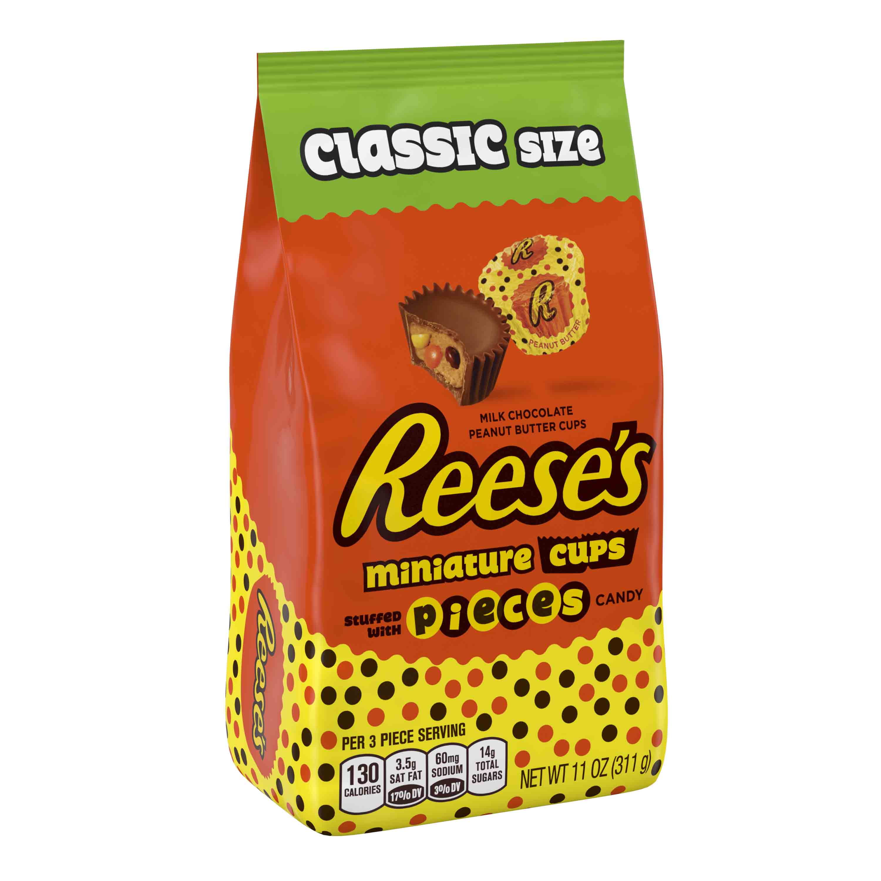 Reese's Peanut Butter Cups with Pieces Miniatures Chocolate Candy, 11