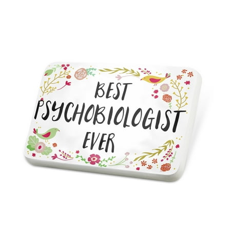 Porcelein Pin Happy Floral Border Psychobiologist Lapel Badge – NEONBLOND