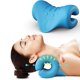 thumbnail image 1 of Relajador de cuello y hombros, dispositivo de tracción cervical portátil, camilla para el cuello, corrector de postura del cuello, almohada quiropráctica para aliviar el dolor de la ATM (azul), 1 of 5