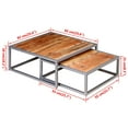 thumbnail image 4 of vidaXL Two Piece Coffee Table Set Solid Acacia Wood, 4 of 5
