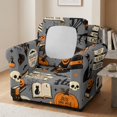 thumbnail image 3 of FUIALDOLG 2 Piece Stretch Stylish Furniture Chair Covers for Living Room Armchair Slipcovers with Elastic Bottom for Pets, Halloween Black Cat Spandex Sofa Cover, 3 of 8
