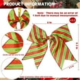 thumbnail image 2 of Dalrosia 12PCS Red Green Christmas Bows Decoration 6 Inch Large Christmas Wreaths Bows Xmas Tree Dot Ribbons Ornaments for Garland Wedding Party, 2 of 5