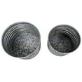 thumbnail image 6 of Galvanized Ribbed Flower Pot Set, 1.5 & 1 Gallon Metal Pots for Indoor & Outdoor, 6 of 7