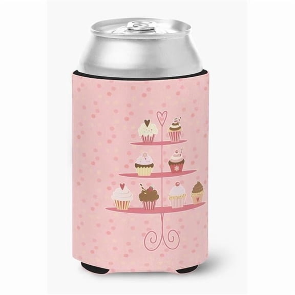 Carolines Treasures BB7274CC Cupcakes 3 Tier Pink Can or Bottle Hugger