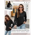 thumbnail image 5 of PPCHVOY Women's Casual Long Sleeve Color Block/Solid Tops Crewneck Sweatshirts Cute Loose Fit Pullover Tops for Women S-2XL, 5 of 5