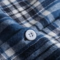 thumbnail image 6 of YODETEY Men's Classic Plaid Long Sleeve Button Down Flannel Shirt,Regular Fit Plaid Dress Shirts,Size S-2XL, 6 of 7