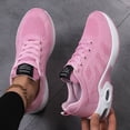 thumbnail image 4 of Running Shoes for Women Lace up Mesh Sneakers Antislip Air Cushion Breathable Tennis Shoes Lightweight Sneakers Pink Size 8, 4 of 6