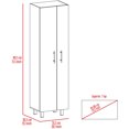 thumbnail image 4 of Double Door Cleaning Cabinet - White, Five Shelves For Storing Mops, Brooms And Supplies, 71.3 Inch High Modern Freestanding Made Of Particle Board White Storage Cabinet, With Shelves, Board, Kitchen, 4 of 5