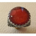 thumbnail image 3 of Red Onyx Mens Ring, Natural Red Onyx Gents Ring, Designer Silver Jewelry, 925 Silver Ring, Birthday Gift, Heavy Mens Ring, Arabic Design, Ottoman Style Ring, Christmas, Turkey Mens Signet Ring, 3 of 6