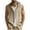Khaki, variant on Kmdttou Men Solid Color Summertime Linen Casual Sleeveless Button Cardigan Hooded Shirt