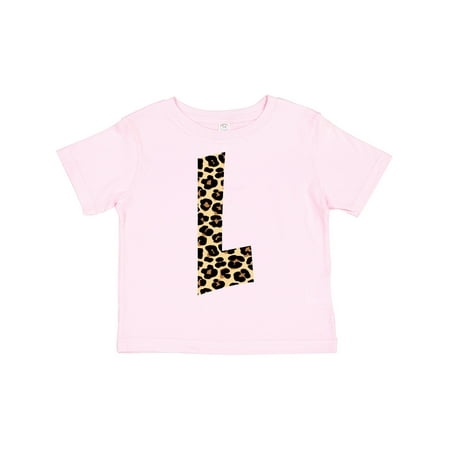 

Inktastic Leopard Print Letter L Gift Toddler Boy or Toddler Girl T-Shirt