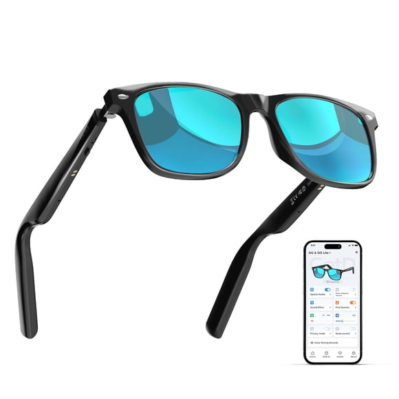 Lentes Inteligentes GetD de IA Gafas de Sol Polarizadas con Protección UV y Música 11H