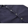 thumbnail image 2 of StylesILove Toddler Little Boy Long Sleeve Cotton Button Down Shirt (Navy Blue, 90/2-3 Years), 2 of 6