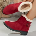 thumbnail image 6 of Winter Snow Boots for Women Suede Plush Fuzzy Warm Ankle Boots Casual Pull on Short Booties, 6 of 6
