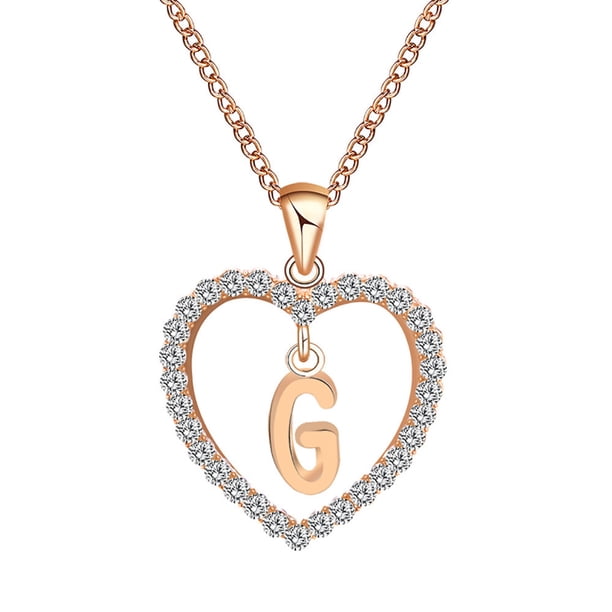Collar para mujer, joyería para mujer, joyería de moda para mujer, regalo para mujer, 26 letras en inglés, nombre, cadena, colgante, collar, joyería, pulsera, collar
